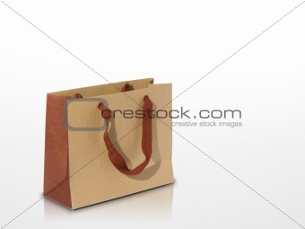 ecological shopping bag with recycled kraft paper