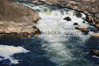 Extremal foldboating at a falls.