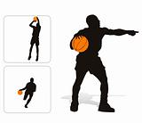 Basket player illustration