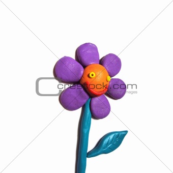 Plasticine flower character