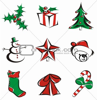 christmas decoration icons