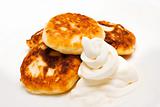 Pancakes with cream