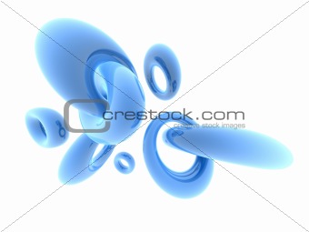 abstract blue rings