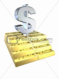 gold and dollar