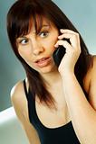Woman talking cell phone
