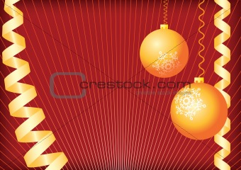 Christmas background. Gold and red.