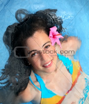 Girl in a pool