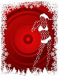Abstract vector of Christmas girl background in red