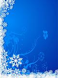 Abstract vector snowflakes background