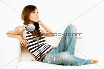Listening to the music