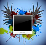 empty photo on abstract background. Vector illustration