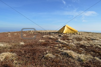 Landscape of camping tent
