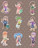 shopping woman stickers