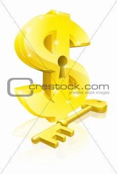 Dollar key lock concept
