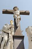 jesus cross with statues