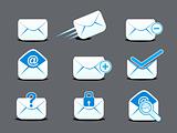 abstract mail  icon set