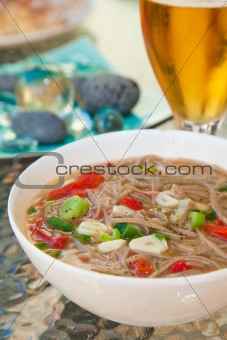 buckwheat noodle soup