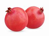 Two ripe pomegranate fruits