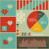 elements of puzzle for infographic
