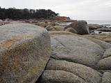 Rocks and boulders on remote beach