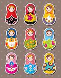 Russian dolls stickers