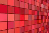 3d render tiled mosaic red pink wall pavement 
