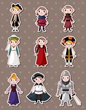 cartoon medieval people stickers