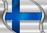 Finland Metal Flag