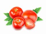 Heap of fresh red tomatos