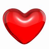 Transparent red candy heart