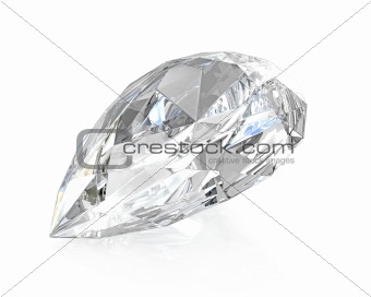 Pear cut diamond
