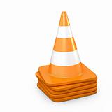 Stack of road cones