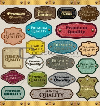 Leather Premium Quality labels