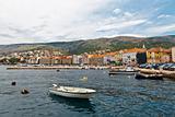 Panorama of Mediterranean Town Senj near Istria, Croatia