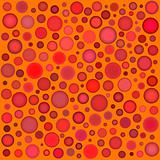 abstract bubble sphere pattern in multiple red on orange