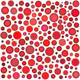 sphere bubble pattern in multiple red on white