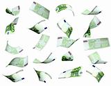 Collection of euro banknotes