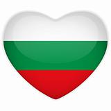 Bulgaria Flag Heart Glossy Button