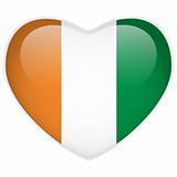 Ireland Flag Heart Glossy Button