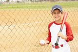 Young Boy Playing Baseball