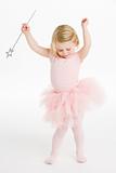 Little Ballerina Holding Wand