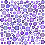 glossy sphere bubble pattern in multiple purple on white