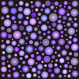 glossy sphere bubble pattern in multiple purple on gray