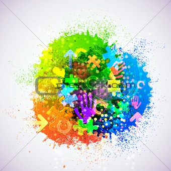 Vector creative abstract background. Eps10. Colorful illustration