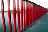 river big bridge red rails