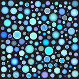 sphere bubble pattern in multiple blue purple on gray