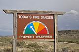 fire danger roadside sign in Colorado