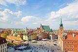 Old town square (plac Zamkowy), Warsaw, Poland