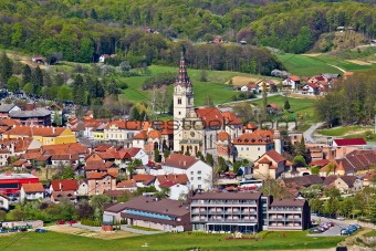 Marija Bistrica church aerial view 