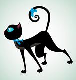 Black-cat-with-blue-ribbon
